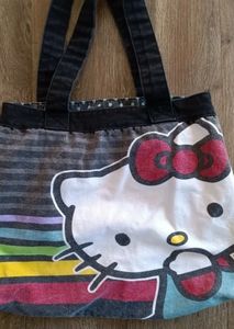 Loungefly Sanrio Hello Kitty black Tote Bag Rainbow retired Rare 2009